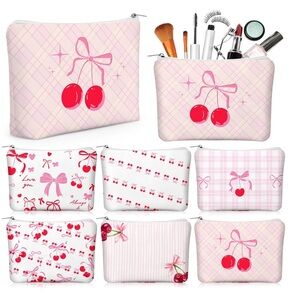 6 Cherry Make Up/Cosmetic Bags